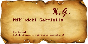 Mándoki Gabriella névjegykártya