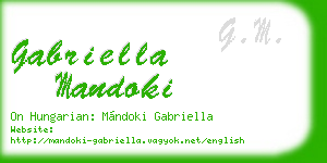 gabriella mandoki business card