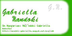 gabriella mandoki business card